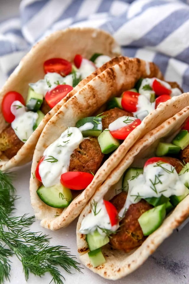 Falafel Sandwich Gyro.