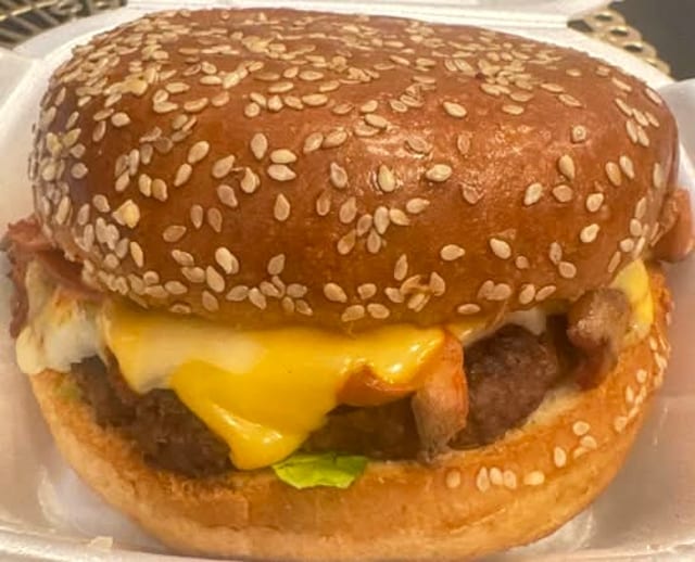 Mushroom & Swiss Burger.